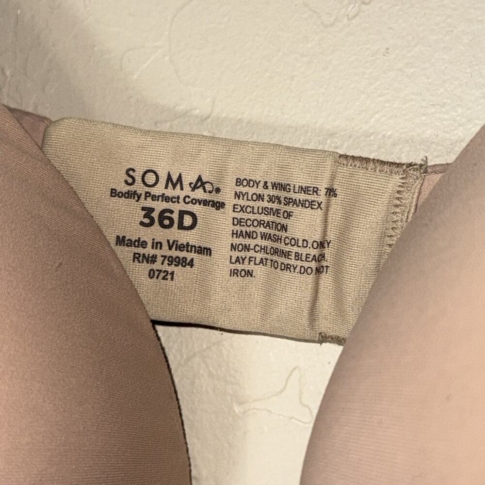 Soma bodify perfect coverage nude bra size 36D - Picture 3 of 6